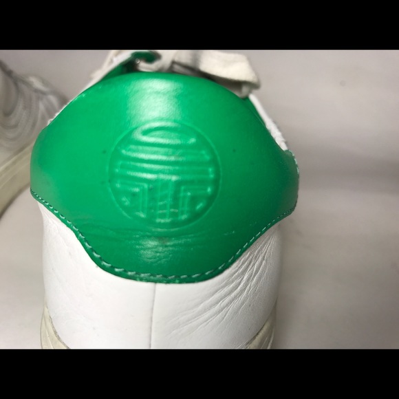 TORY SPORT 10 CHEVRON GREEN WHITE SNEAKER TENNIS - Picture 4 of 8